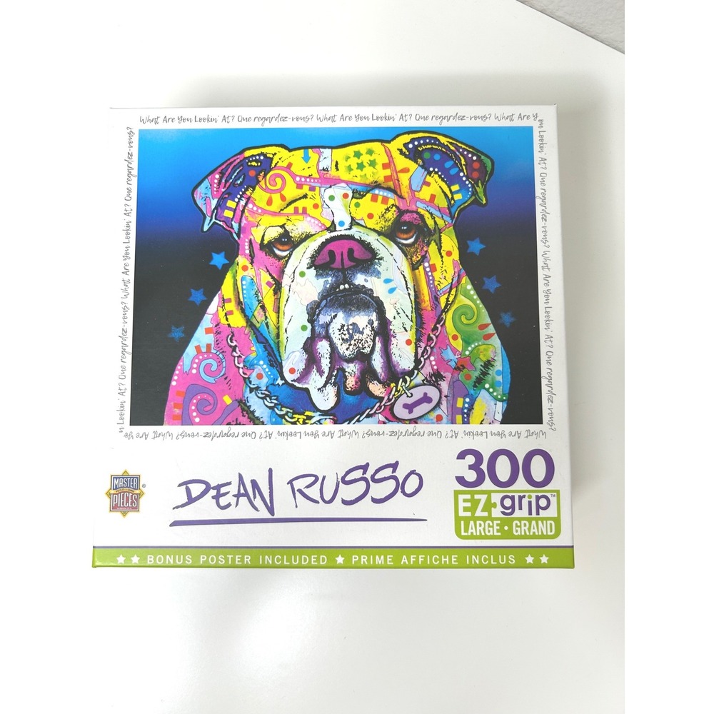 MasterPieces NEW Dean Russo Jigsaw‎ Puzzle 300pc Multicolor Bulldog